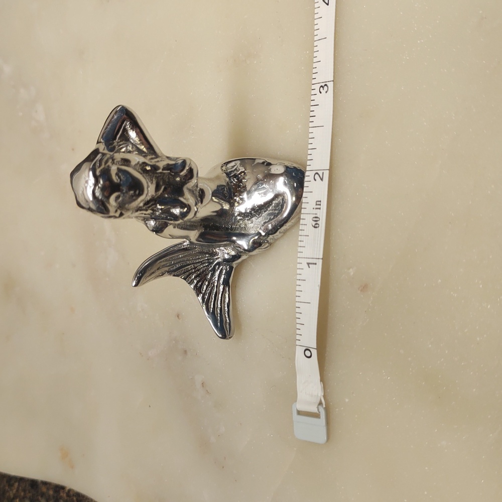 Final Sale!🔥NEW! Mariposa RARE Silver Mermaid Napkin Box And Mermaid Weight - Picture 13 of 16